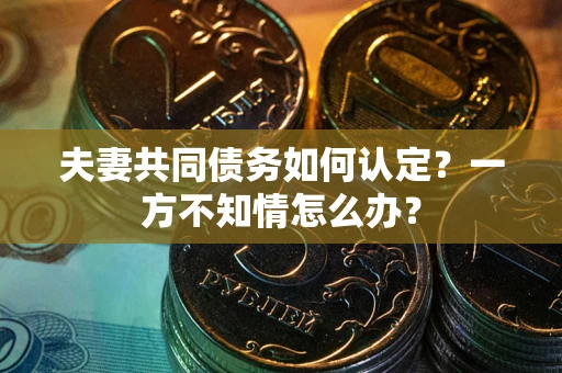北京夫妻共同债务如何认定？一方不知情怎么办？