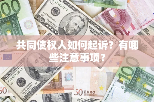 北京共同债权人如何起诉？有哪些注意事项？